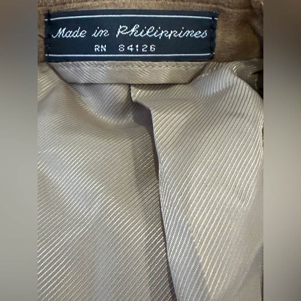 Bret Pulitzer 46 Regular Supra Suede Men's Tan Blazer 853 - Picture 7 of 10